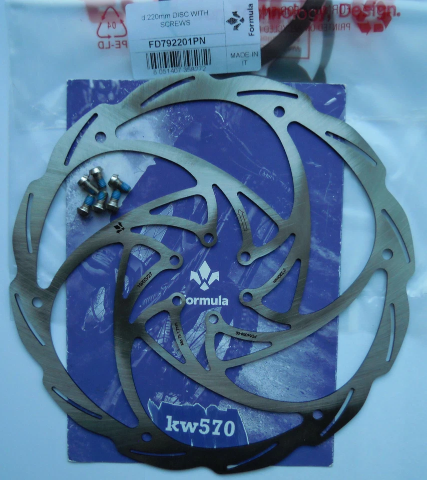 Formula - Disco Monolítico CURA 4 +6 Tornillos 220mm FD792201PN FD54059-00 NUEVO - Imagen 1 de 1