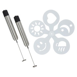 Wolfgang Puck 2-pack Stainless Steel Frothing Pens with Gift Boxes