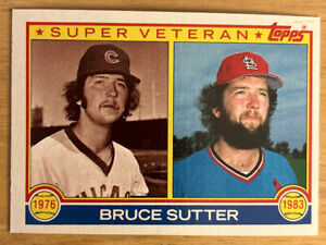 1983 Topps Bruce Sutter Super Veteran Baseball Card 151 Cardinals HOF Pitcher VG