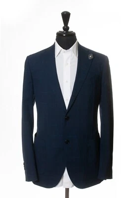 Lardini Blue Check Identity Soft Suit 22238 Foto 1 de 4