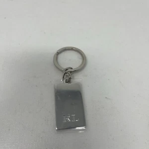 Ralph Lauren Silvertone Rectangle Metal Keychain - Picture 1 of 4