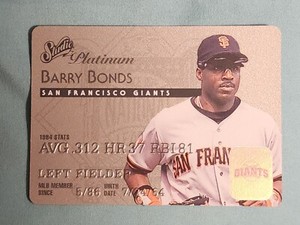 1995 Studio Platinum Barry Bonds Card #7
