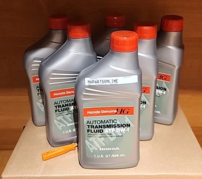 6 QTS HONDA OEM ATF DW-1 NEW AUTOMATIC TRANS FLUID Z1 NEW SEALED - Image 1 of 2