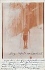 Langlauf Germany-Young Hugo Stürtz Skiing-Real Foto Postkarte 1914