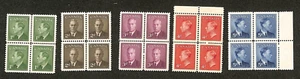 Canada - Scott 289-293 - Blocks of 4 - MNH CV $15 - Picture 1 of 1