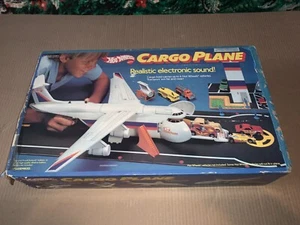 Vintage Mattel 1983 Hot Wheels Cargo Plane Realistic Sound With Box - Picture 1 of 13