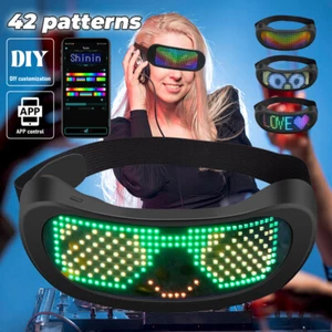 LED Brille Partybrille Personalisierbare Bluetooth Brille Party Leuchtbrille - Bild 1 von 14