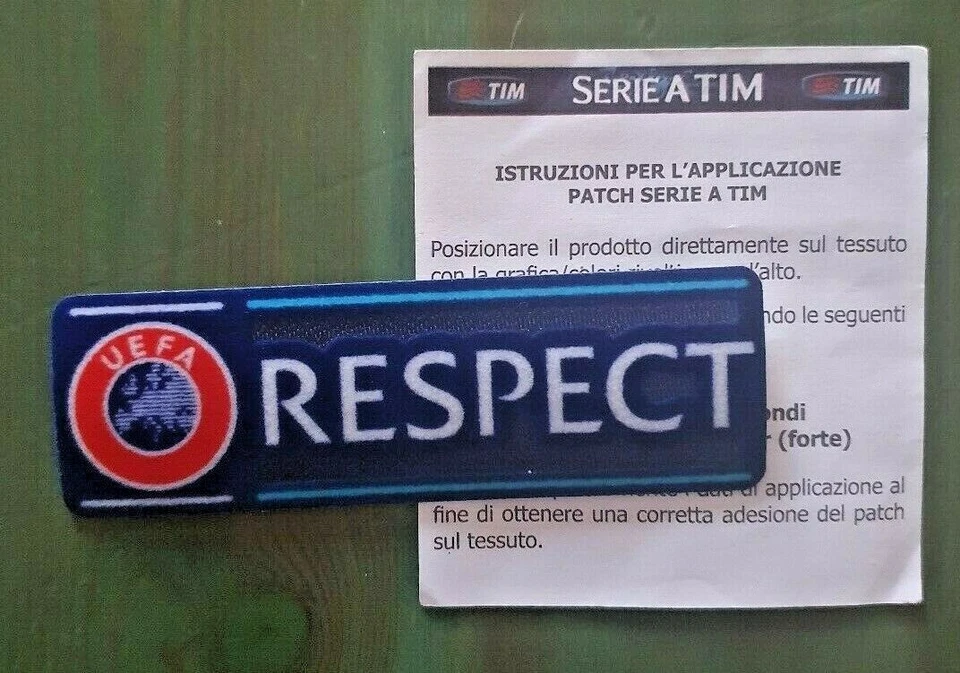 patch toppa scritta respect europa champions league uefa 2022 2023 2020 2021 blu