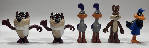 1989 Arby's PVC Action Figure Lot Looney Tunes Toons Daffy Duck Tasmanian Devil Cover