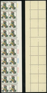 US 1977 13¢ Washington Valley Forge Plate Block of 20 Stamps (Scott # 1729) MNH - Picture 1 of 2