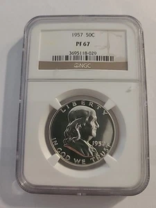 1957 Ben Franklin Half Dollar Proof - NGC Graded PF67 - Picture 1 of 2