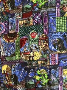 Disney Beauty and The Beast Belle Stained Glass MULTI COLOR 1YD BY 44"W NEW - Picture 1 of 1