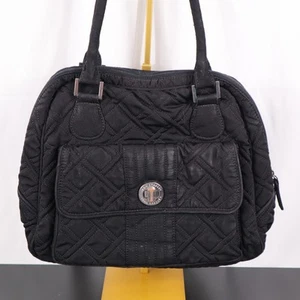Vera Bradley Schultertasche schwarz gesteppt mehrere Taschen Reißverschluss & Verschluss - Bild 1 von 7