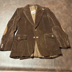 Giacca vintage J Riggings velluto a coste field blazer uomo taglia S/38 marrone a costine edera lega - Foto 1 di 16