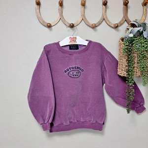 💜 Vintage 1990's Little Girl's B.U.M. Equipment Crew Neck Sweatshirt Size 7 - Picture 1 of 4