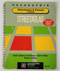 *L3) Westchester Putnam Counties, New York Street Atlas (1995 Geographia Spiral) - Picture 1 of 12