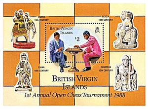 👉 VIRGIN IS. 1988 CHESS S/S SC#607 mnh UNmounted 💲FREE SHIPPPING💲 - Picture 1 of 1