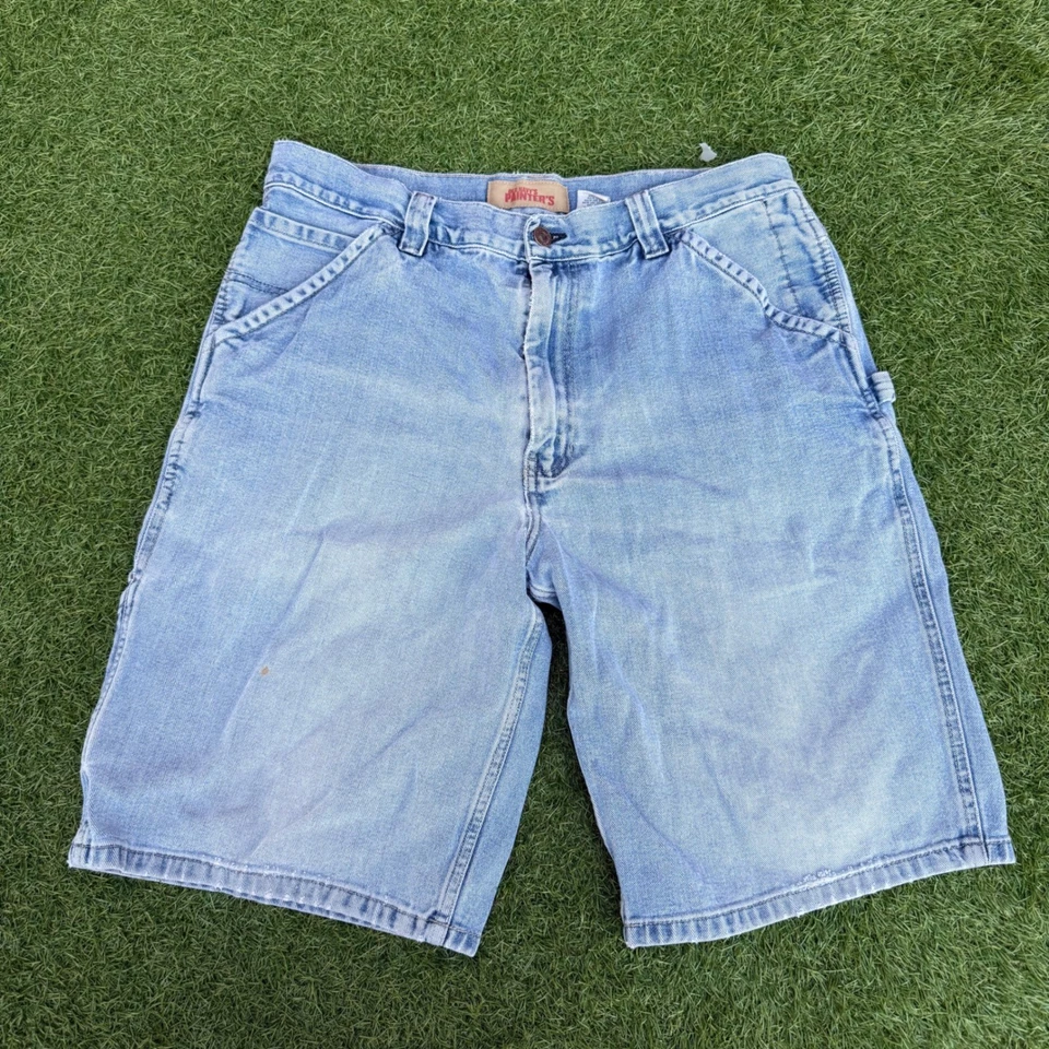 Old Navy's Painter's Denim Carpenter Shorts Mens 34 Light Wash Utility - Image 1 of 4