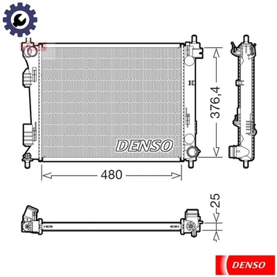 RADIATOR ENGINE COOLING DRM41037 FOR HYUNDAI KIA D3FA 1.1L 3cyl i20 ID4FC 1.4L - Image 1 of 4