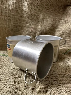 Lot de 3 gobelets aluminium Bourgeat 1.0L – Vintage – Made in France - Photo 1/4