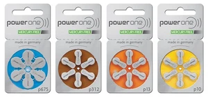 PowerOne Hörgerätebatterie Hörgerät Batterien ZL 10, ZL 13, ZL 312, ZL 675 - Picture 1 of 5