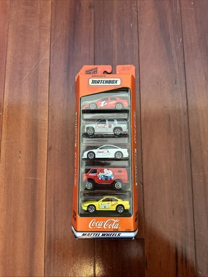 Vintage Matchbox 1998 Coca Cola Coke 5 Pack Gift Set Mattel Wheels Brand New - Image 1 of 4