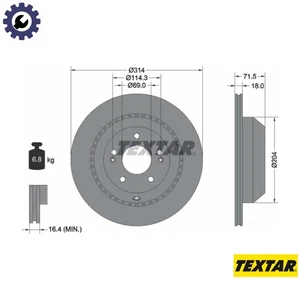 2x BRAKE DISC 92300803 FOR KIA SORENTO/III/PRIME/SUV SORENTO/SORENTO 2.2L 4cyl - Picture 1 of 9