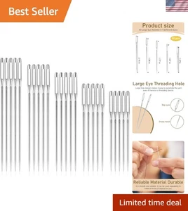Vielseitige Edelstahl Nähnadeln - 50 Stück in 5 Größen für alle Projekte - Bild 1 von 8