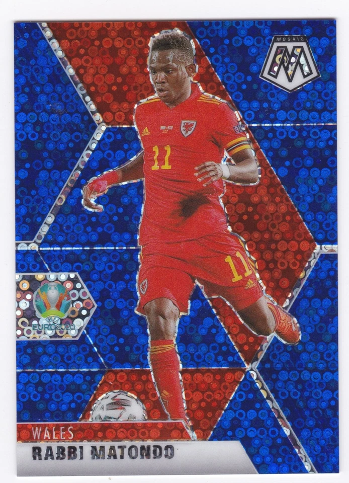 2020-21 Mosaic UEFA Rabbi Matondo BLUE Disco Prizm RC Wales /99 - Image 1 of 2
