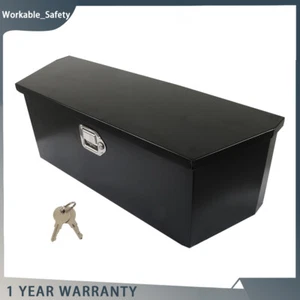 Trailer Tongue Tool Storage Box 35 x 12 x12 inch Carbon Steel + Lock Keys - Picture 1 of 13