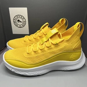 Under Armour Curry Flow Yellow Sneakers 3023085-701 Men's Size 11.5 NEW - Picture 1 of 15
