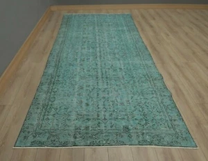 Oriental Overdyed Carpet Traditional Handmade Vintage Sparta Blue Area Rug 5x9ft - Picture 1 of 12