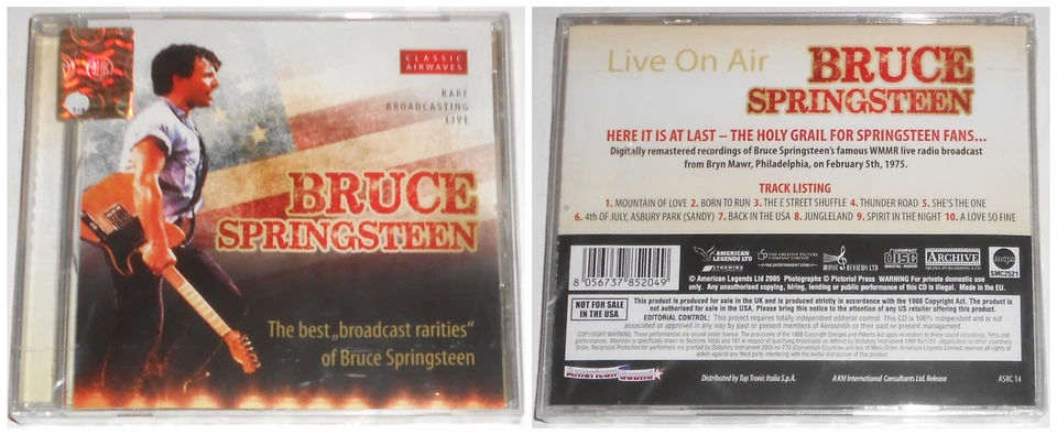 BRUCE SPRINGSTEEN THE BEST BROADCAST RARITIES CD 2005 SIGILLATO  SEALED - Immagine 1 di 1