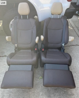 Toyota Sienna Seats Recliners 2021-2024 Brown RV Sprinter Transit ProMaster-2 pc - Image 1 of 4