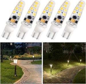 T10 Wedge Base LED Bulbs 12V, 2W 200Lm Warm White, Pack of 5 - Picture 1 of 12