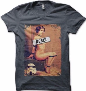 Star Wars inspired Princess Leia in bondage naughty REBEL t-shirt 9355 - Picture 1 of 13