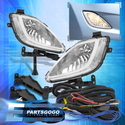 For Hyundai Elantra 11-13 Replacement Fog Lights Driving Lamps + Wiring Clear Foto 1 de 4