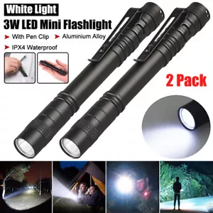 2X Mini Linterna LED Super Brillante Penlight Linterna Pequeña Linterna Linternas Pluma - Imagen 1 de 9