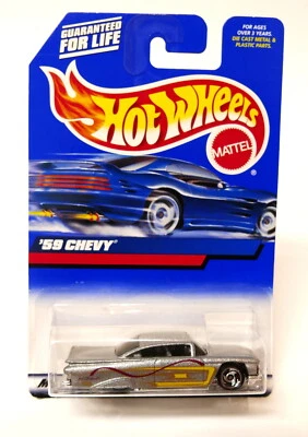 Hot Wheels '59 Chevy Impala Mattel Wheels Silver Die Cast Car 1999  - Image 1 of 3