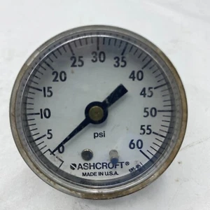 ASHCROFT 595-05 60 PSI Pressure Gauge 595-05 - Picture 1 of 3