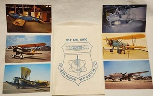 Vtg Wright Patterson Air Force Base Aircraft Postcards P-6E Hawk F86A Sabre BT13 - Picture 1 of 13