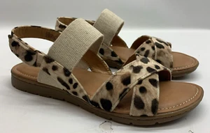 Born BOC Women's Caty Sandal Size 10 Leopard Vegan Shoe Ankle Strap Flat Casual - Picture 1 of 9
