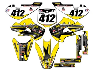 2000-2009 DRZ 110 PODIUM Yellow Senge Graphics Kit compatible con Suzuki - Imagen 1 de 10