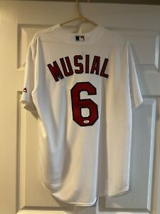 Stan Musial Autographed MLB Baseball Jersey - PSA COA Hall Of Fame/Vintage￼￼