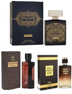 3 x Men's Designer Perfume King of Kings, Vanilla Tobacco, King of OUD EDT 100ml - Picture 1 of 7