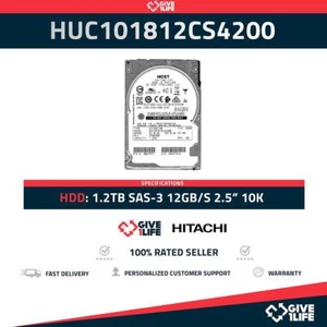 HITACHI HUC101812CS4200 1.2TB HDD 2.5" SAS-3 12GB/S 10K 128MB - Photo 1/6