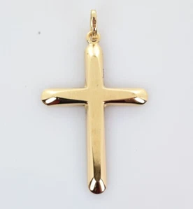 Cruz lisa UnoAErre en oro amarillo 14k - Imagen 1 de 4