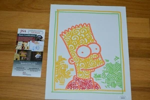 Tone Rodriguez Signed "The Simpsons" Bart 8x10 Painting on Canvas Board ~JSA COA - Picture 1 of 6