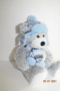 Hugfun International Grey Winter Bear From Kowloon, Hong Kong. SUPER SOFT! - Picture 1 of 4