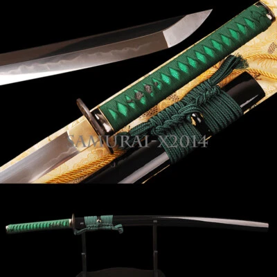 Katana samurai japonesa hecha a mano espada arcilla templada 1095 acero al carbono afilado  Foto 1 de 4